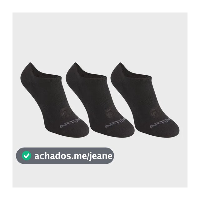 Meia Cano Baixo Lowedge Rs160 Artengo (kit Com 3 Pares)
