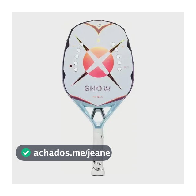 Raquete Beach Tennis Heroes Show 26 Carbono 3 K Branca + Tratamento Branco