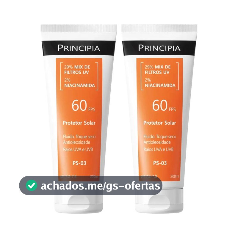 Principia Kit 2 Protetor Solar Corporal Ps-03 FPS60