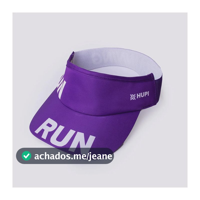 Viseira Para Corrida Hupi Run Roxo Liso Roxo Unico Liso