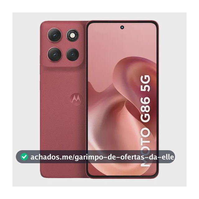 Smartphone Motorola Moto G86 5g - 256gb 8gb Ram+16gb Ram Boost, Tela 1.5k Poled, 50mp Sony Camera Ois Moto Ai, Videos Em 4k, Ip68 + Ip69 - Vermelho