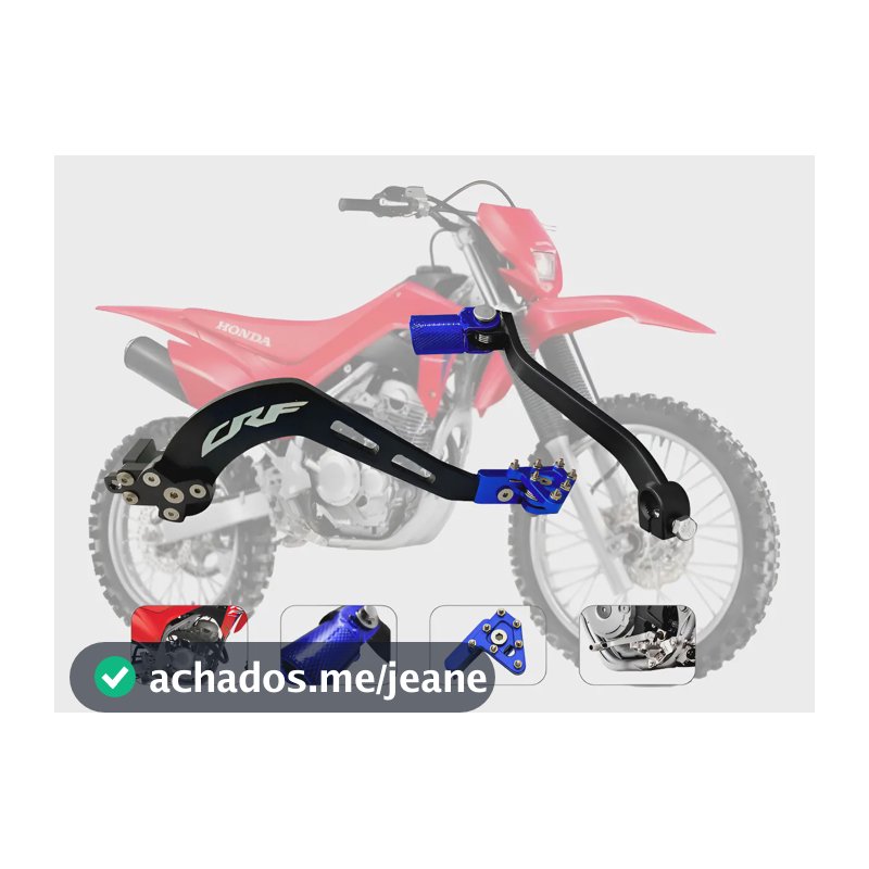 Kit Pedal Freio E Cambio Retrátil Crf 250f Anodizado Crf250f Honda Crf Azul