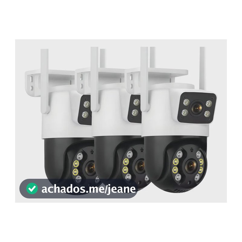 Kit 3 Camera Segurança A31 Icsee Prova D'agua Lente Dupla Cor Branco/preto Estary Shop
