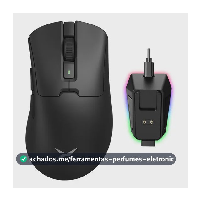 Delux M900pro Mouse Gamer Sem Fio 8000hz Paw3395 Com Dock Preto