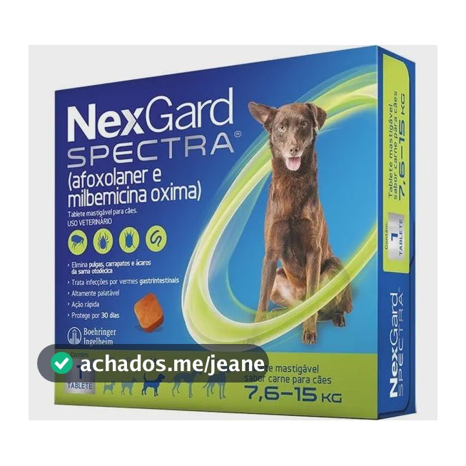 Antipulgas E Carrapato Nexgard Spectra 7,6 A 15kg 1 Comp