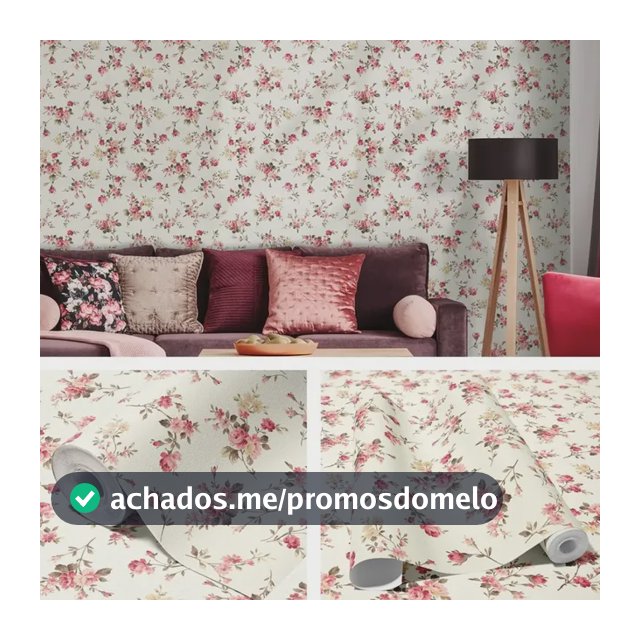 Papel De Parede Floral Folhas Adesivo Contact Lavável 3m