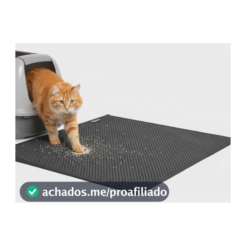Tapete Coletor Areia Grande 100x75cm Para Gatos Limpa Patas