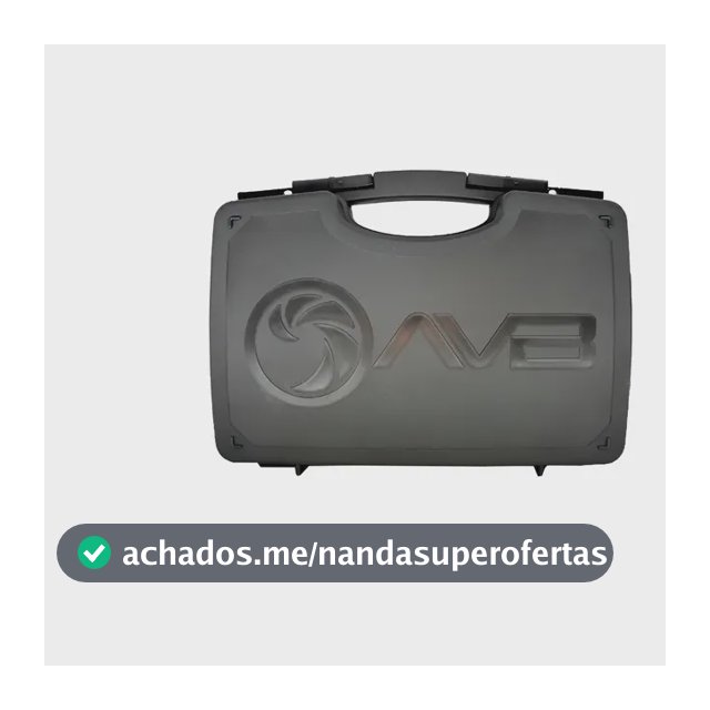 Maleta AVB C30 Preta para Armas Curtas 30x20x8cm PP Resistente
