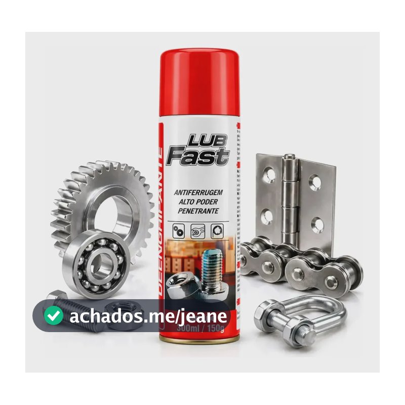Desengripante Lubfast Spray Lubrificante Antiferrugem Multiuso 300ml Proteção Contra Ferrugem