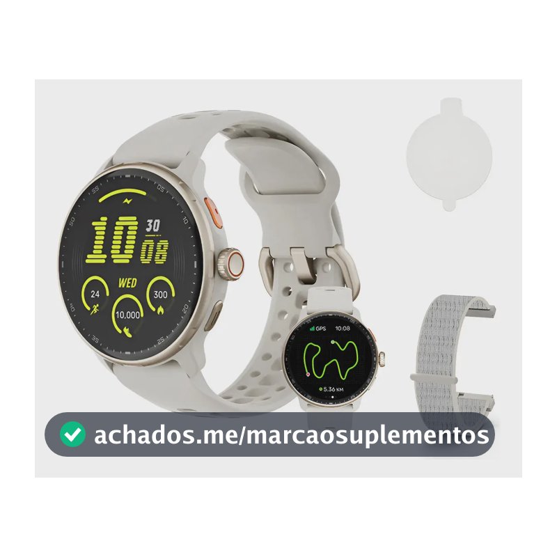 Relógio Inteligente Gps Smartwatch Amoled 3atm Sport Gps Caixa Cinza