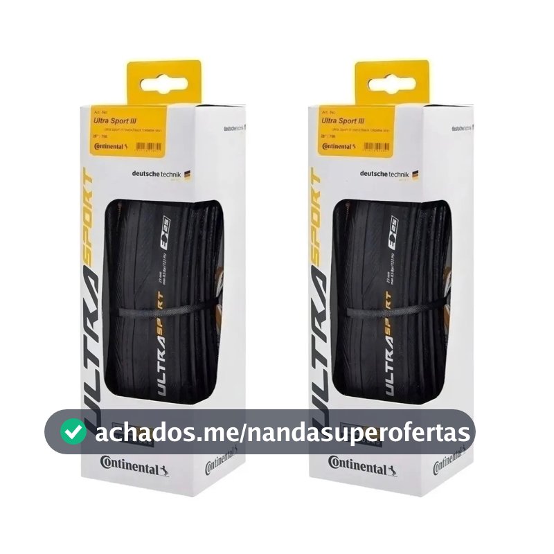 Par Pneu Continental Ultra Sport 3 700x25 Kevlar Preto Speed