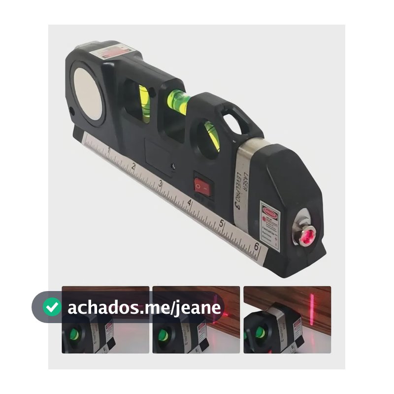 Nivel Nivelador A Laser 8m Alta Precisao Com Trena E Regua Metal Show Modelo LV03