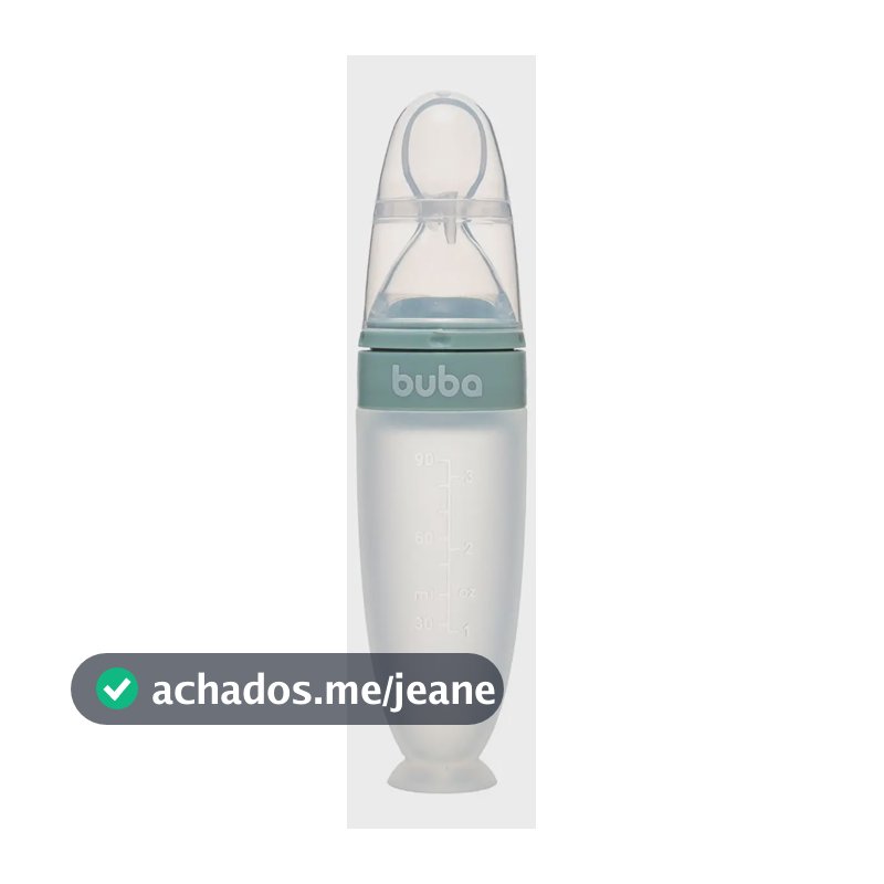 Colher Dosadora Em Silicone Com Ventosa Verde 18881 - Buba