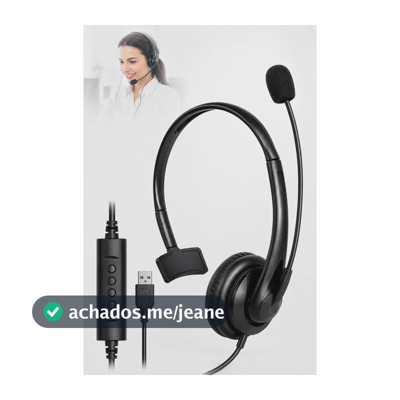 Fone De Ouvido Com Microfone Headset Usb Call Center