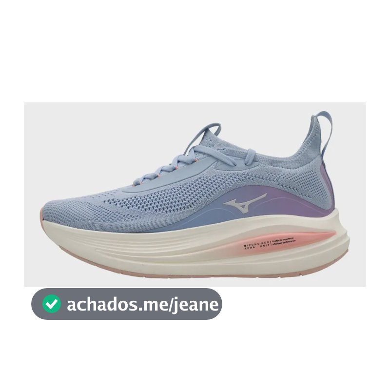 Tênis Mizuno Neo Aura Knit Corrida Feminino Treino Azul-claro 39 Br