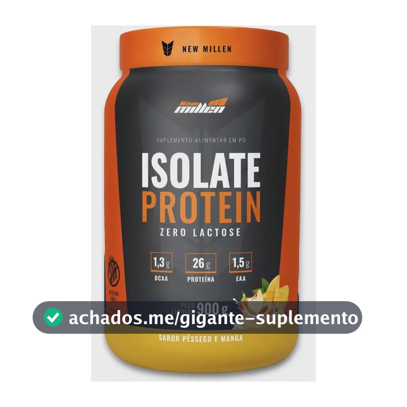 Isolate Protein Zero Lactose New Millen 900g Pêssego E Manga Peach/mango
