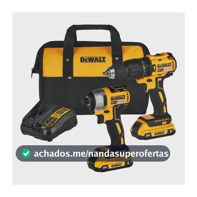 Combo Parafusadeira Furadeira de Impacto 13mm + Parafusadeira de Impacto 6,3mm DEWALT DCK276D2