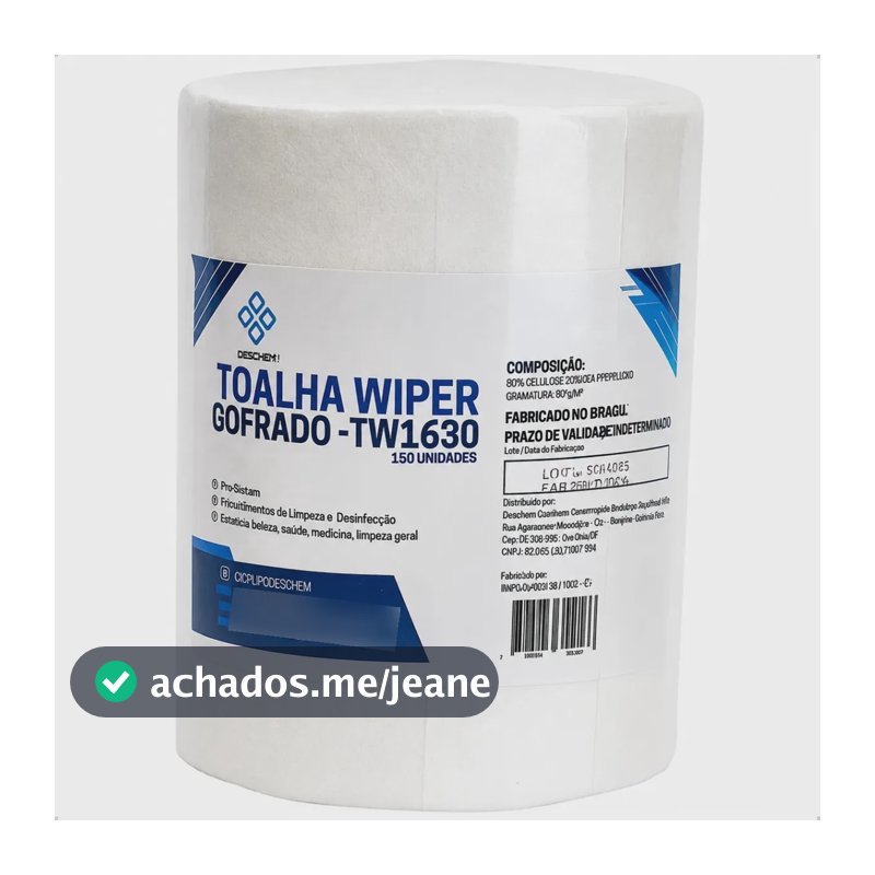 Toalha Descartável Manicure 16x30cm - Alta Absorção - 150un Branco