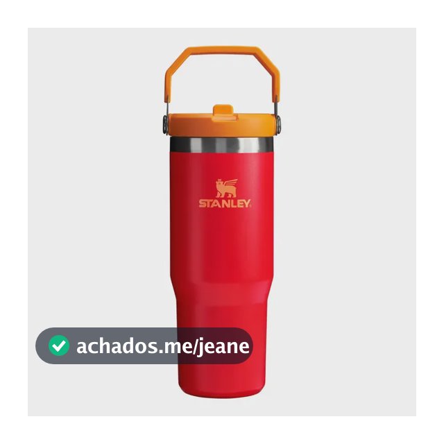 Garrafa Térmica Stanley Tumbler Flip Straw Chili 887ml