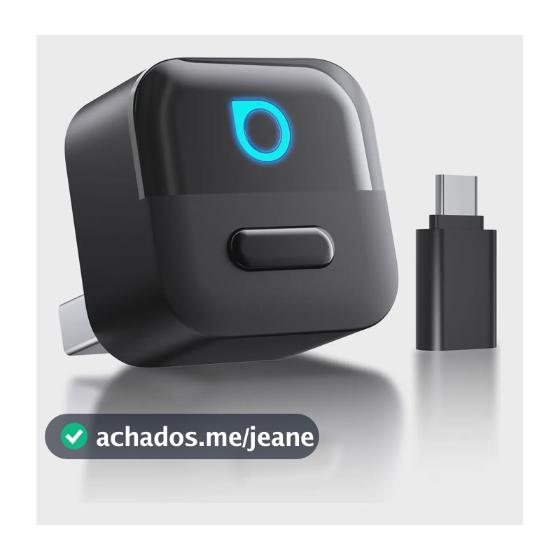 Adaptador Ottocast Mini Pico Wireless Carplay Com Memória Para Dois Telefones Alternância Com Um Botão Wi-fi 6 E Bluetooth 5.4