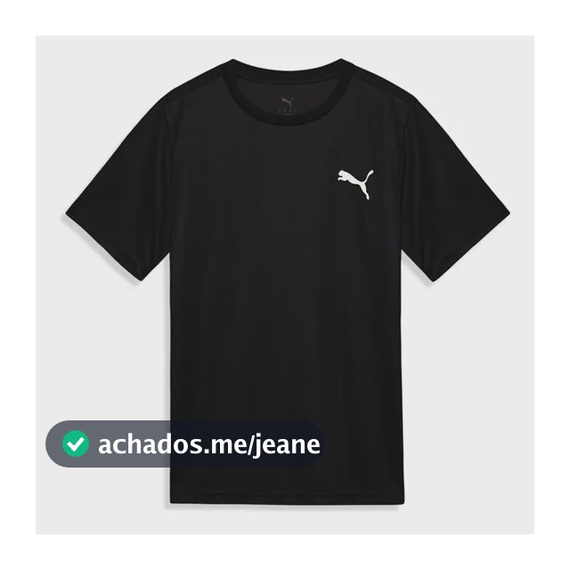 Camiseta Ess Small Puma Logo Poly Tee Masculina Puma Preto G