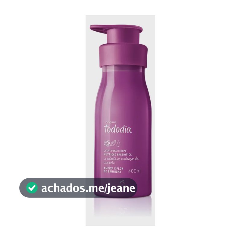 Creme Hidratante Corporal Natura Todo Día 400 ml Fragrância Ameixa e Flor de Baunilha