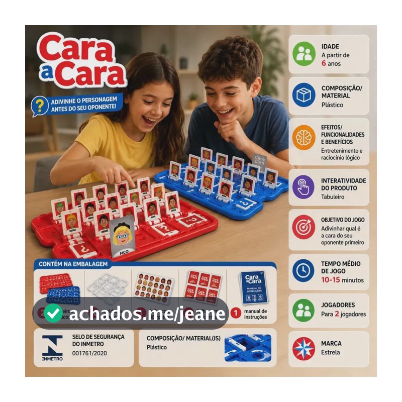 Jogo De Mesa Cara A Cara Com Aplicativo Estrela