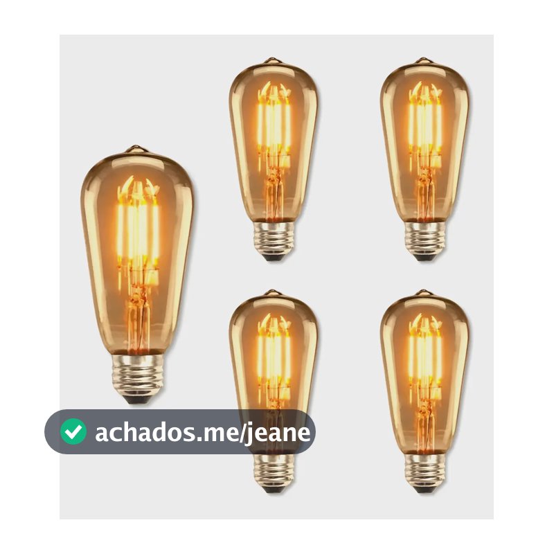 Kit 5 Lâmpadas Led Homefy St64 Cor Branco-quente 4w 2400k 380lm