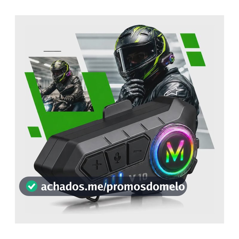 Fone De Ouvido Para Capacete Moto Bluetooth Motoboy Headset Rgb Sem Fio Kateluo