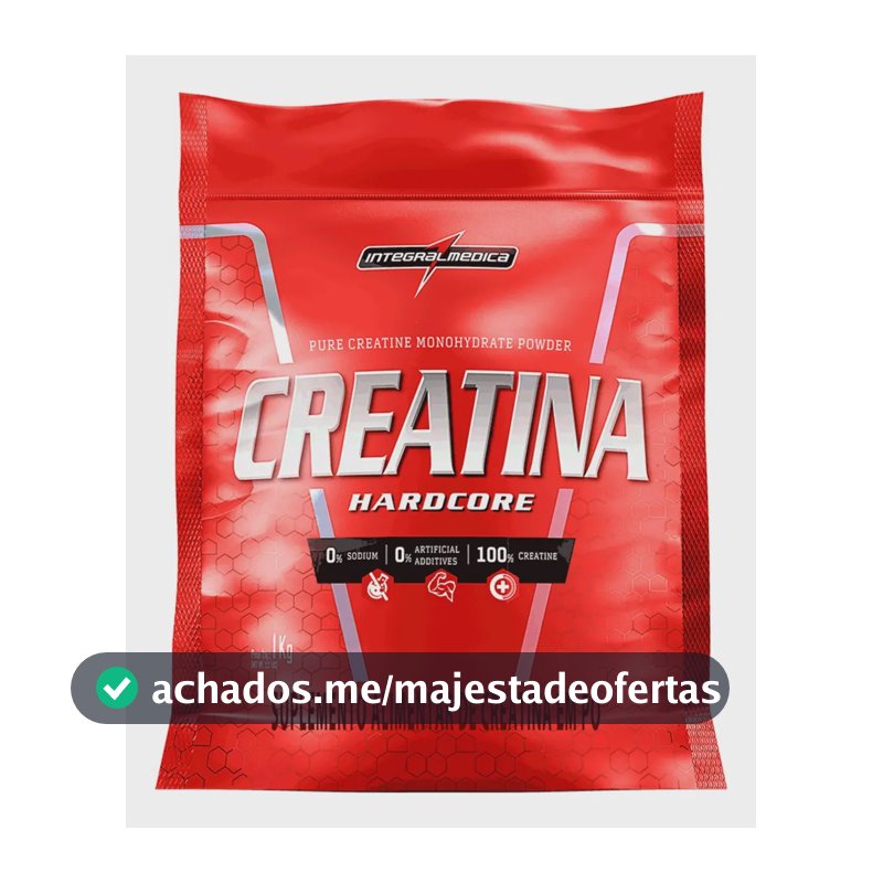 Creatina Integralmédica Monohidratada Hardcore em pó Sem sabor x 1kg