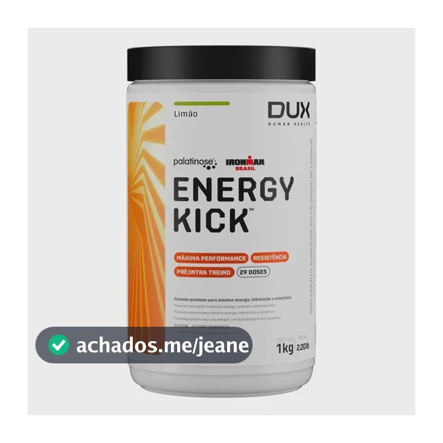DUX HUMAN HEALTH Energy Kick Pré Treino Limão 1kg