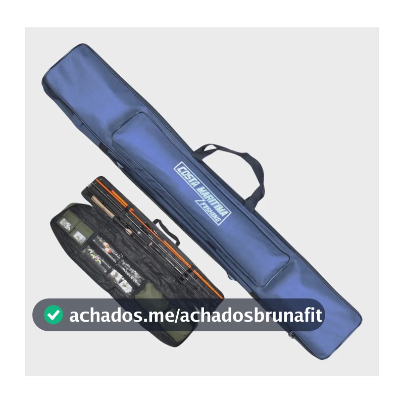 Bolsa Porta Varas Luxo Costa Maritima 1,10m Nylon Azul Escuro Bolsos