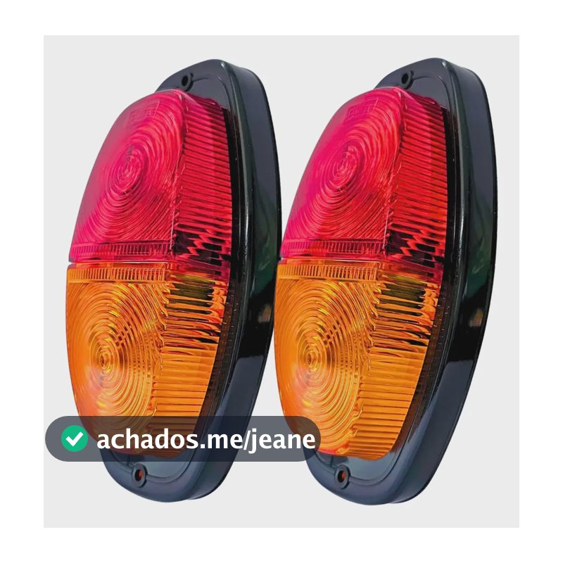 Par De Lanternas Para Carretinha Canoinha Universal Bicolor Ambos Lados Bicolor