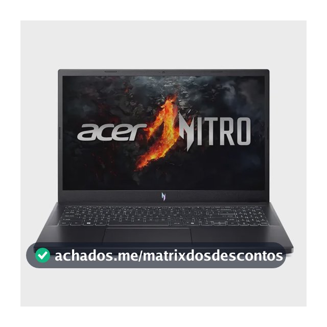 Notebook Gamer 15.6" Acer Nitro V 15 com Processador AMD Ryzen 7 7735HS Placa de Vídeo NVIDIA GeForce RTX 4050 de 6GB Memória RAM de 8GB DDR5 SSD de 512GB Tela IPS 165Hz Linux