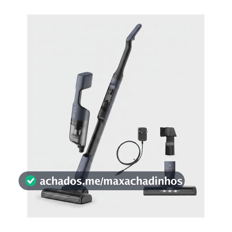 Aspirador De Pó Vertical Electrolux Erg019 Sem Fio Portátil Bateria Ergorapido 2 Em 1 Luz Frontal Led Escova Rotativa Aspira Escova Capacidade 950ml Bivolt 30 Min Azul 127/220v