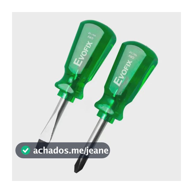 Jogo de Chave de Fenda e Phillips Curta Magnética EVOFix para Eletricista