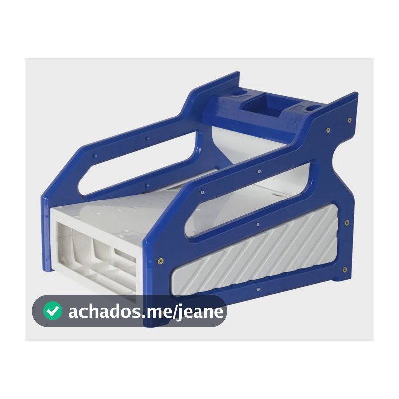 Rack Móvel Evox 2.0 Abs 1 Din Prova D'água Som Automotivo Azul E Branco
