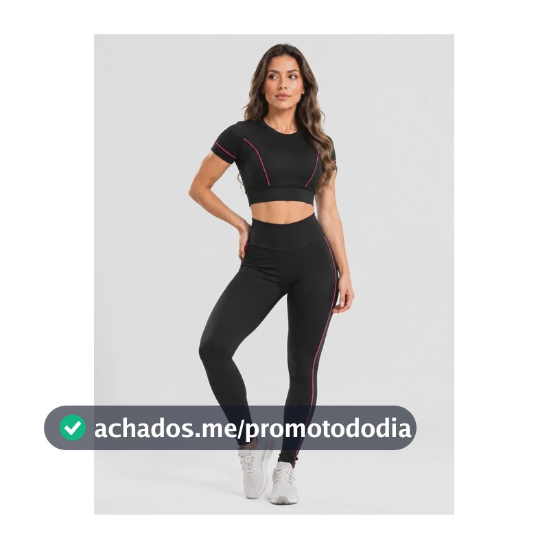 Conjunto Fitness Legging E Cropped Feminino Roupa Ginástica