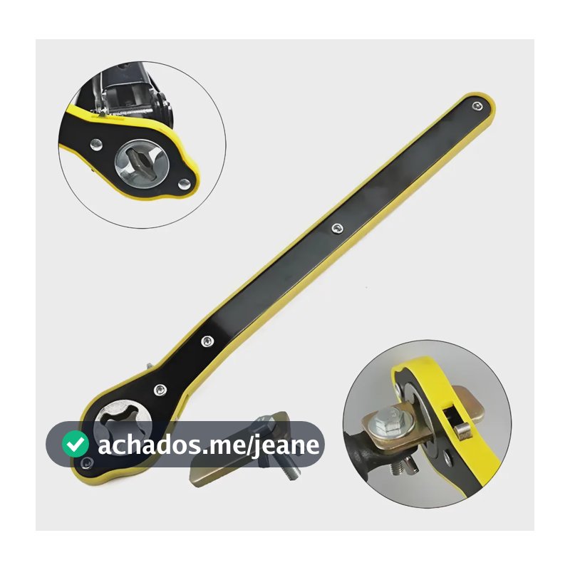Chave Catraca Universal para Troca de Pneu e Roda com Macaco Hidráulico