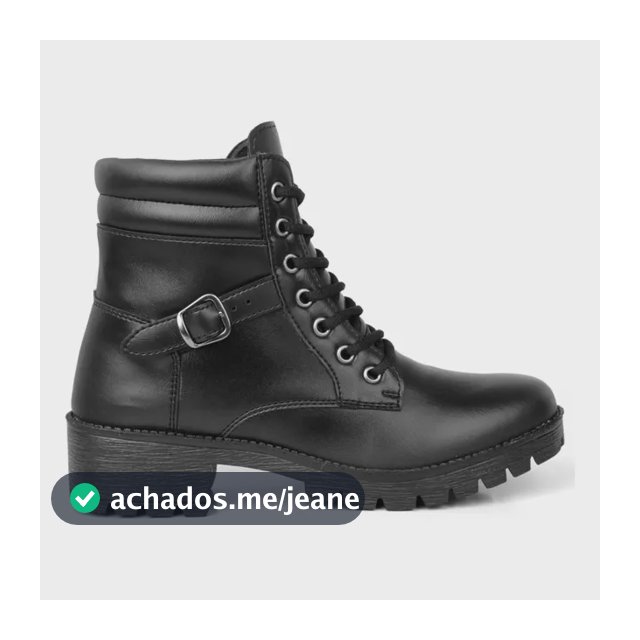 Coturno Feminino Cano Baixo Solado Tratorado Fivela Outono