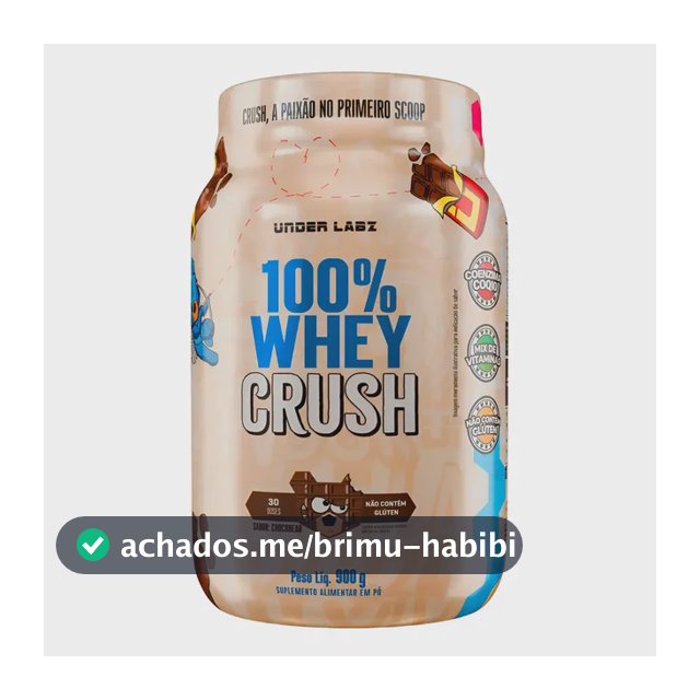 100% Whey Crush Under Labz Concentrado Coenzima Q10 Bcaa's