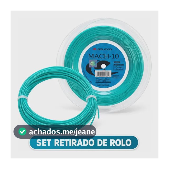 Corda Tênis Solinco Mach 10 1.20mm Set Individual Do Rolo