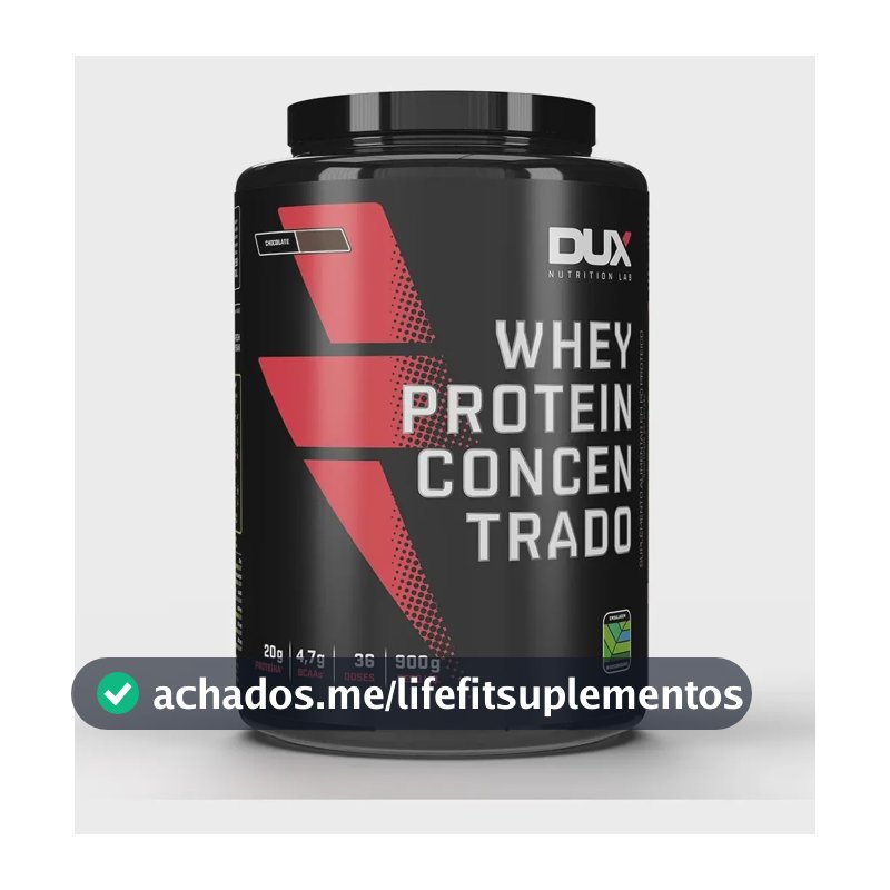 Whey Protein Concentrado Dux Nutrition (900g) Sabores Sabor Neutro