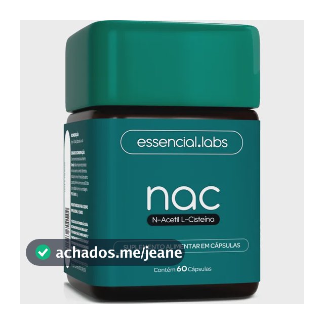 Nac 600mg - Essencial Labs - 60 Cápsulas Sem Sabor