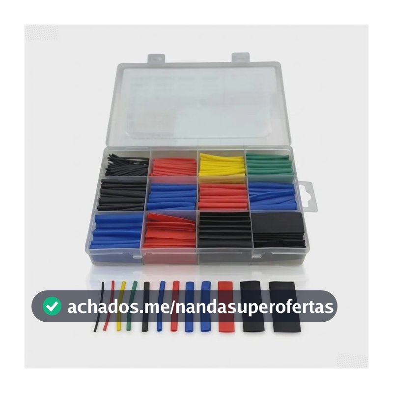 Tubo Termo Retrátil Colorido p/ Cabo Flexível e Fio
