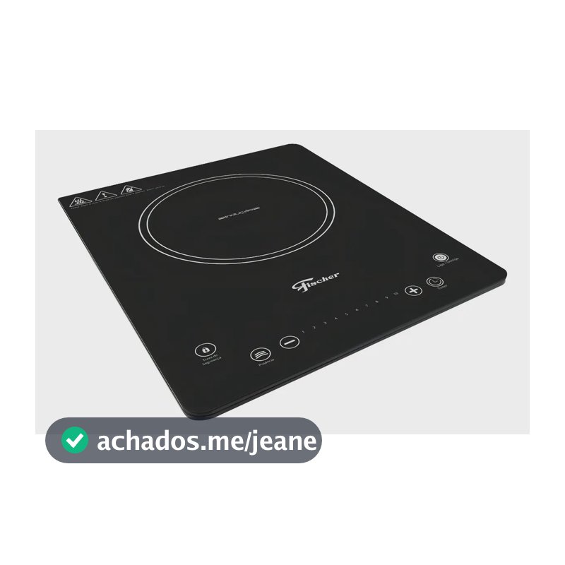 Cooktop Fischer Indução 1 Boca Portátil Touch 220 Preto