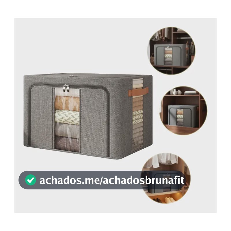 Saco Organizador Edredon Cobertor Multiuso Dobrável Armazena Cor Cinza-escuro