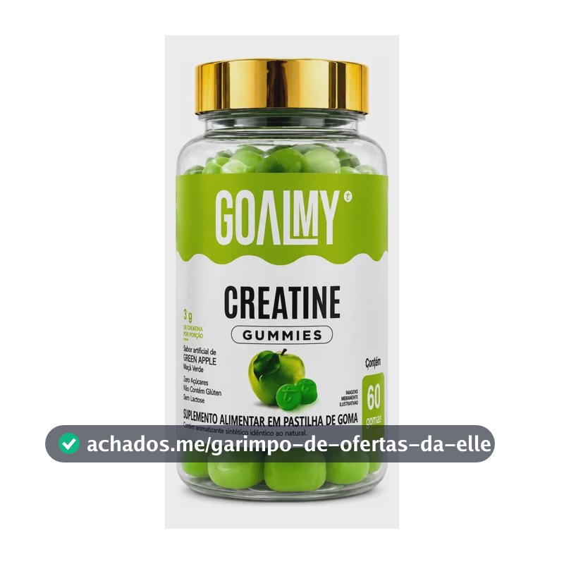 Creatine Goalmy Gummies Green Apple C/60 Gomas Trusfuel Maçã Verde