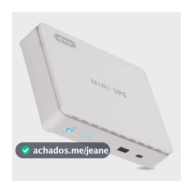 Mini UPS 35W ( Nobreak) USB Type-C Poe Bivolt KP-588 Kanup Branco