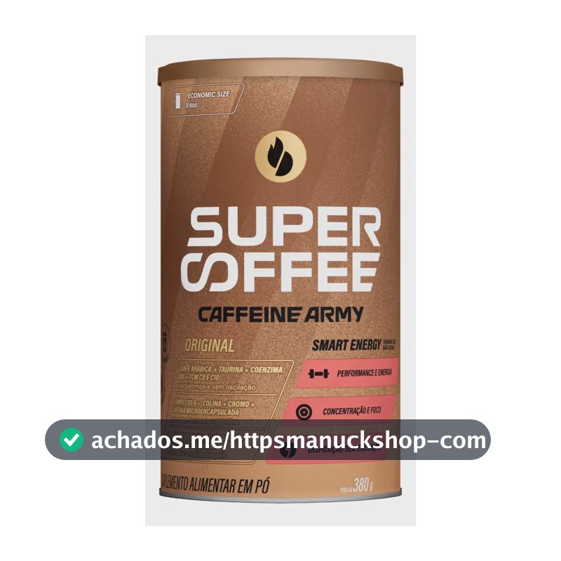 Cafeína Caffeine Army Supercoffee Classic Size em pó Sem sabor x 380g